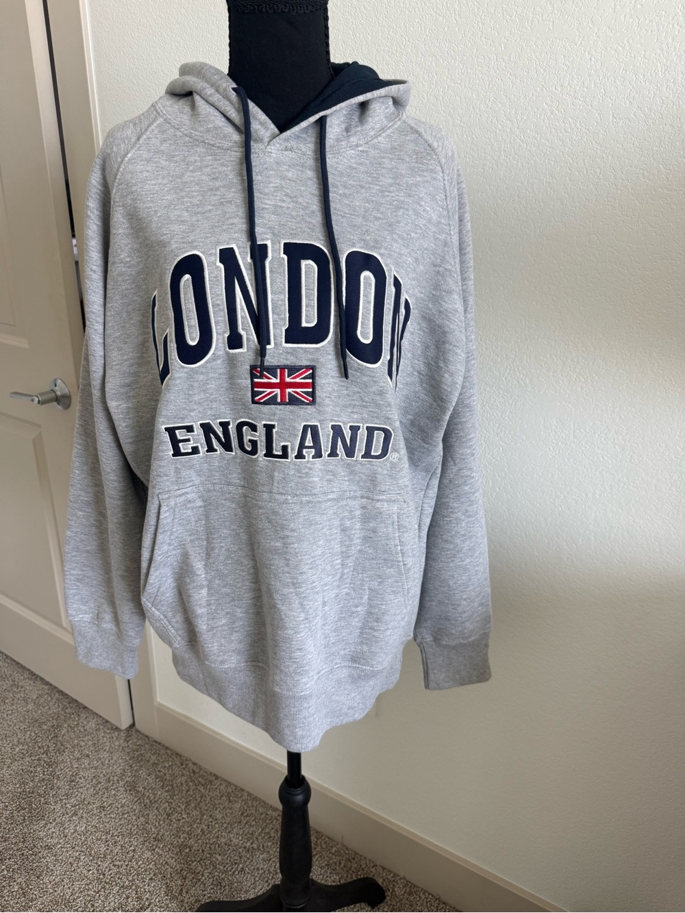 London England Grey Hoodie